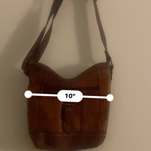 Born Concept Brown Leather Crossbody Bag w/attached lipstick holder - Picture 11 of 11